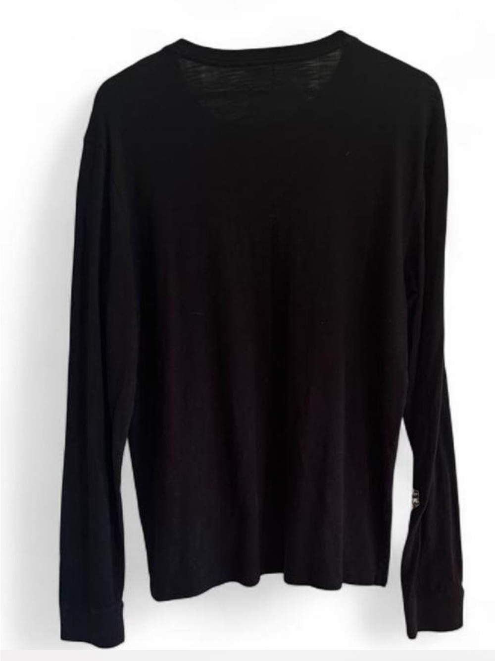 Vince Black Peruvian Cotton Henley Shirt Medium Quiet Luxury Designer Basic - Picture 3 of 7